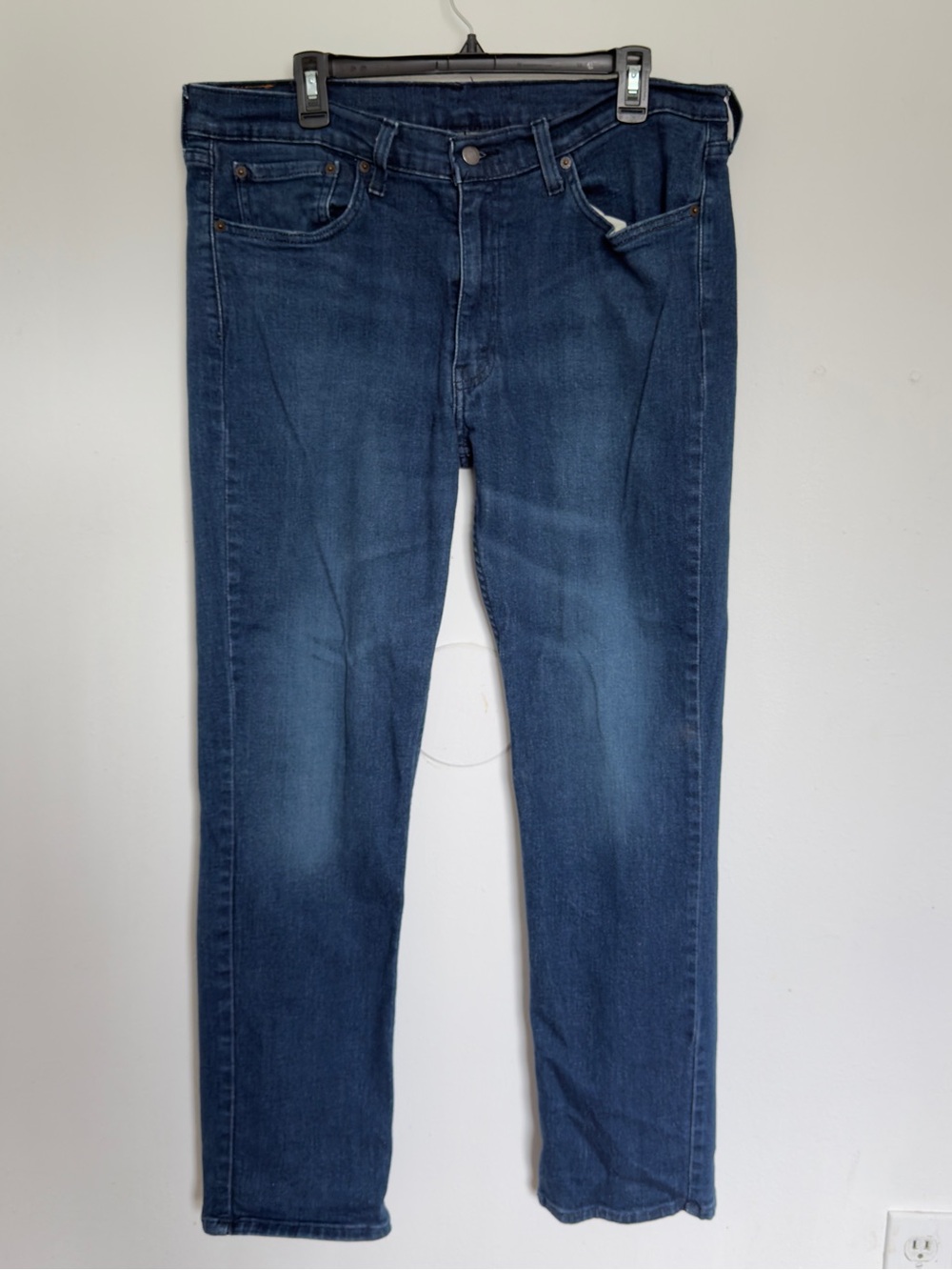 Levi’s 514 Straight Fit Jeans Men’s 36x32 Blue Denim Medium Dark Wash 5 Pocket